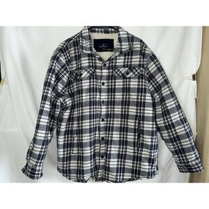 Rainforest Sherpa-Lined‎  Plaid Flannel Jacket, Men's XXL